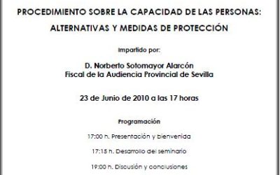 AVANCE organiza un Semirario Monografico titulado “Capacidad de las personas, alternativas y medidas de protección”
