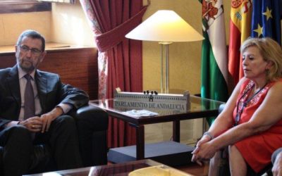 El Presidente del Parlamento recibe a la directiva de FEAFES-Andalucía.