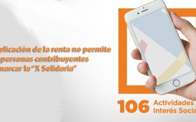 La nueva aplicación de la renta no permite a las personas contribuyentes marcar la “X Solidaria”