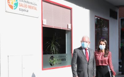 La Reina Letizia visita SALUD MENTAL ESPAÑA para conocer el trabajo del movimiento asociativo durante la pandemia