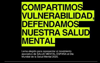 ‘Compartimos vulnerabilidad, defendamos nuestra salud mental’ será el lema del Día Mundial de la Salud Mental 2025